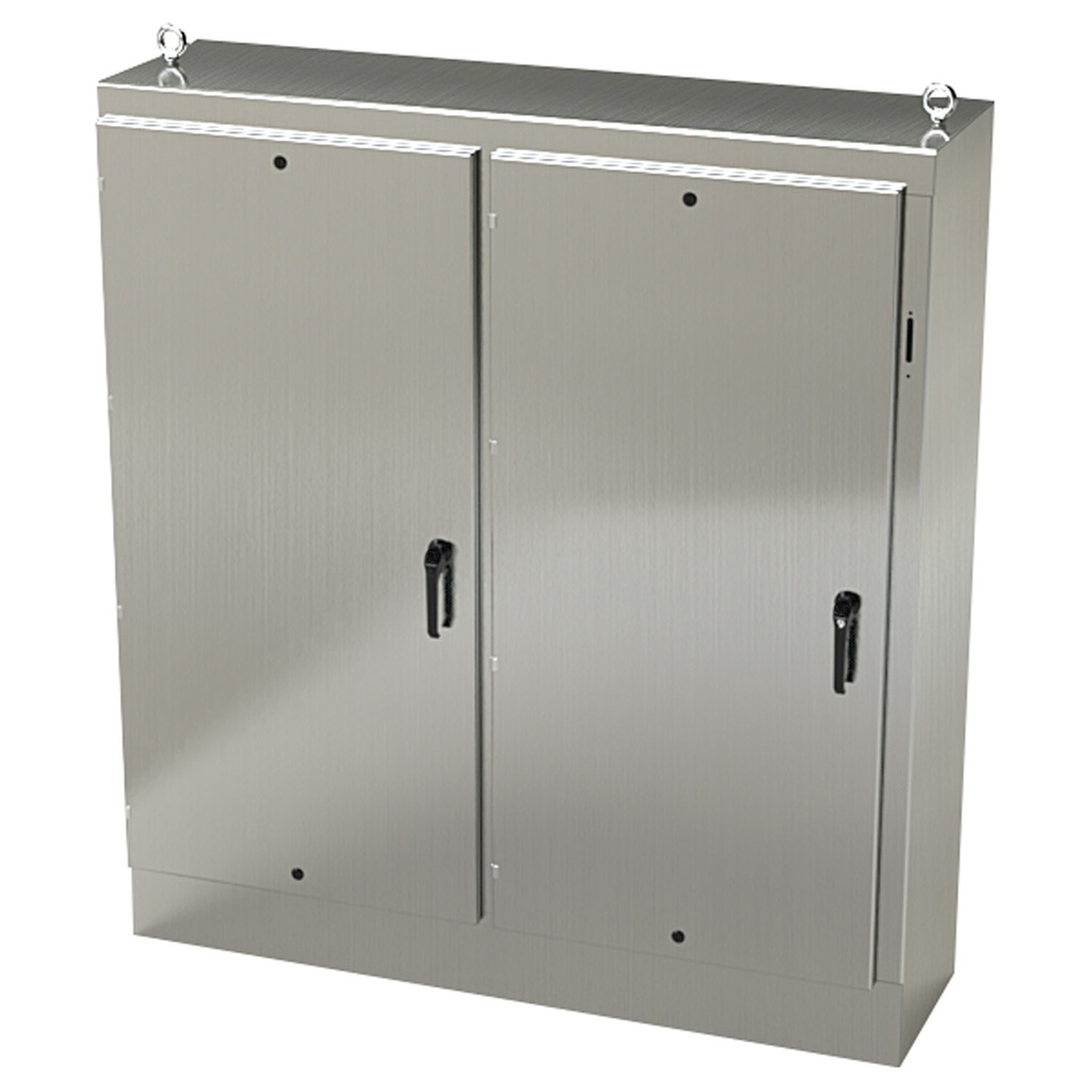NEMA 4X Disconnect Enclosure, Free Standing, 72" H x 66" W x 18" D, 304 Stainless Steel