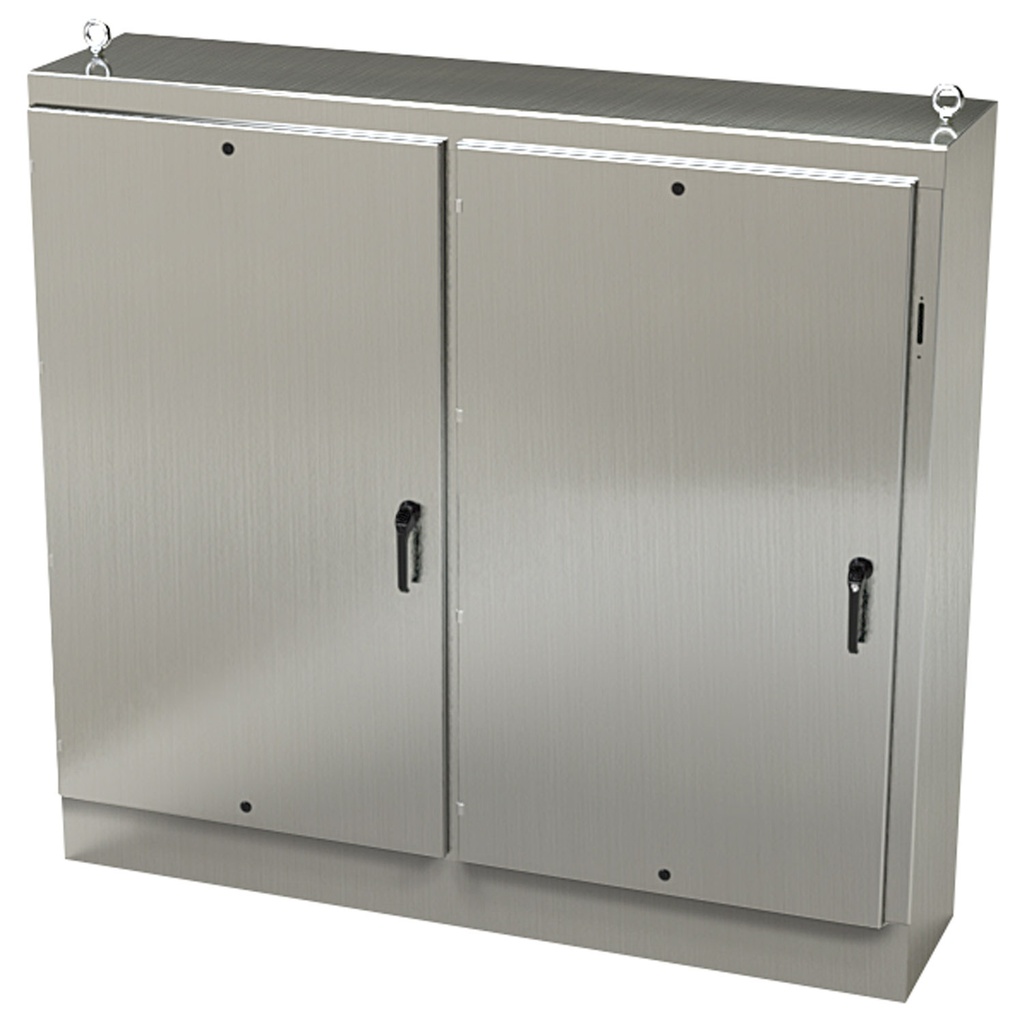 NEMA 4X Disconnect Enclosure, Free Standing, 72" H x 78" W x 18" D, 304 Stainless Steel