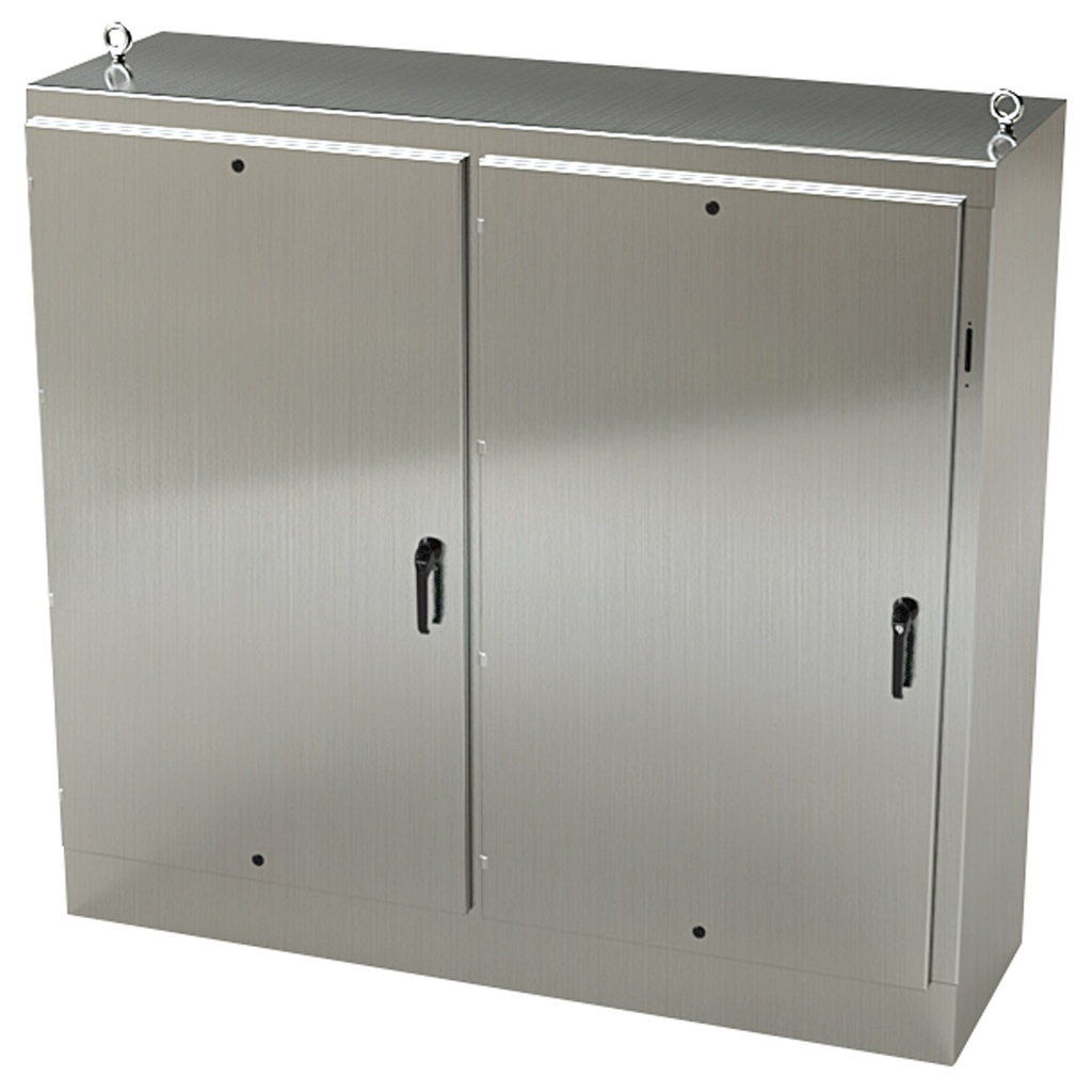 NEMA 4X Disconnect Enclosure, Free Standing, 72" H x 78" W x 24" D, 304 Stainless Steel
