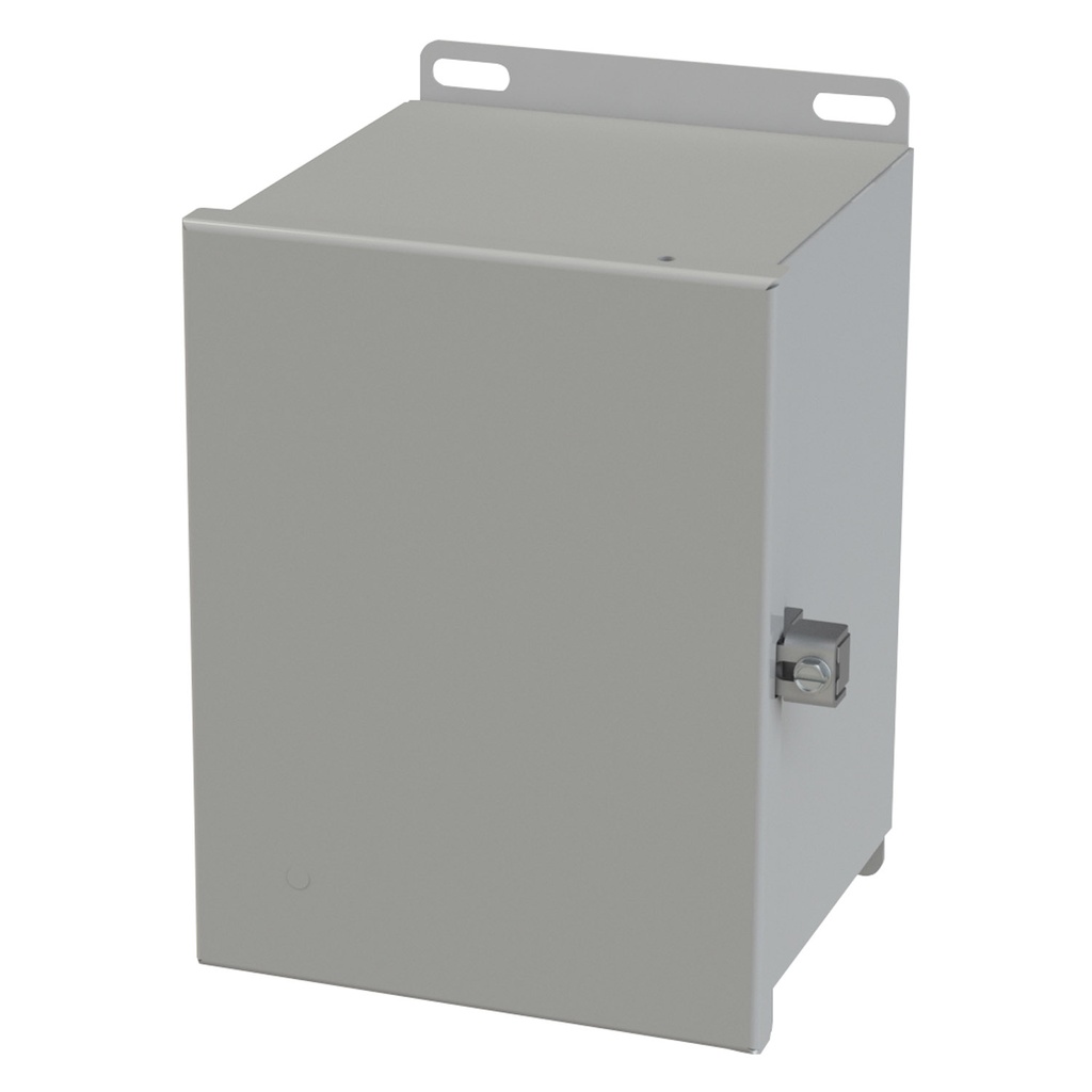 NEMA 3R, 4, 12 Enclosure, Wallmount, 8.125" H x 6" W x 6" D, Carbon Steel, Powder Coat gray