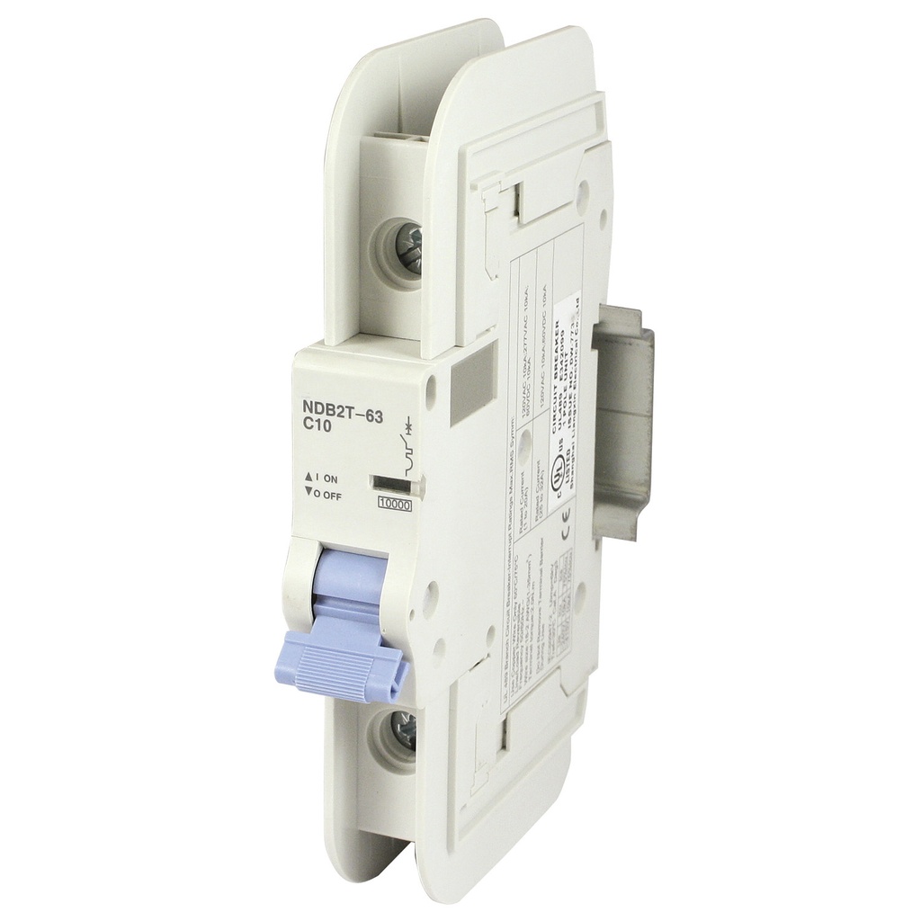 10 Amp, 1 Pole, 120/277V AC, 60V DC, Trip Curve: C, DIN Rail Mount-Miniature Circuit Breaker, UL489