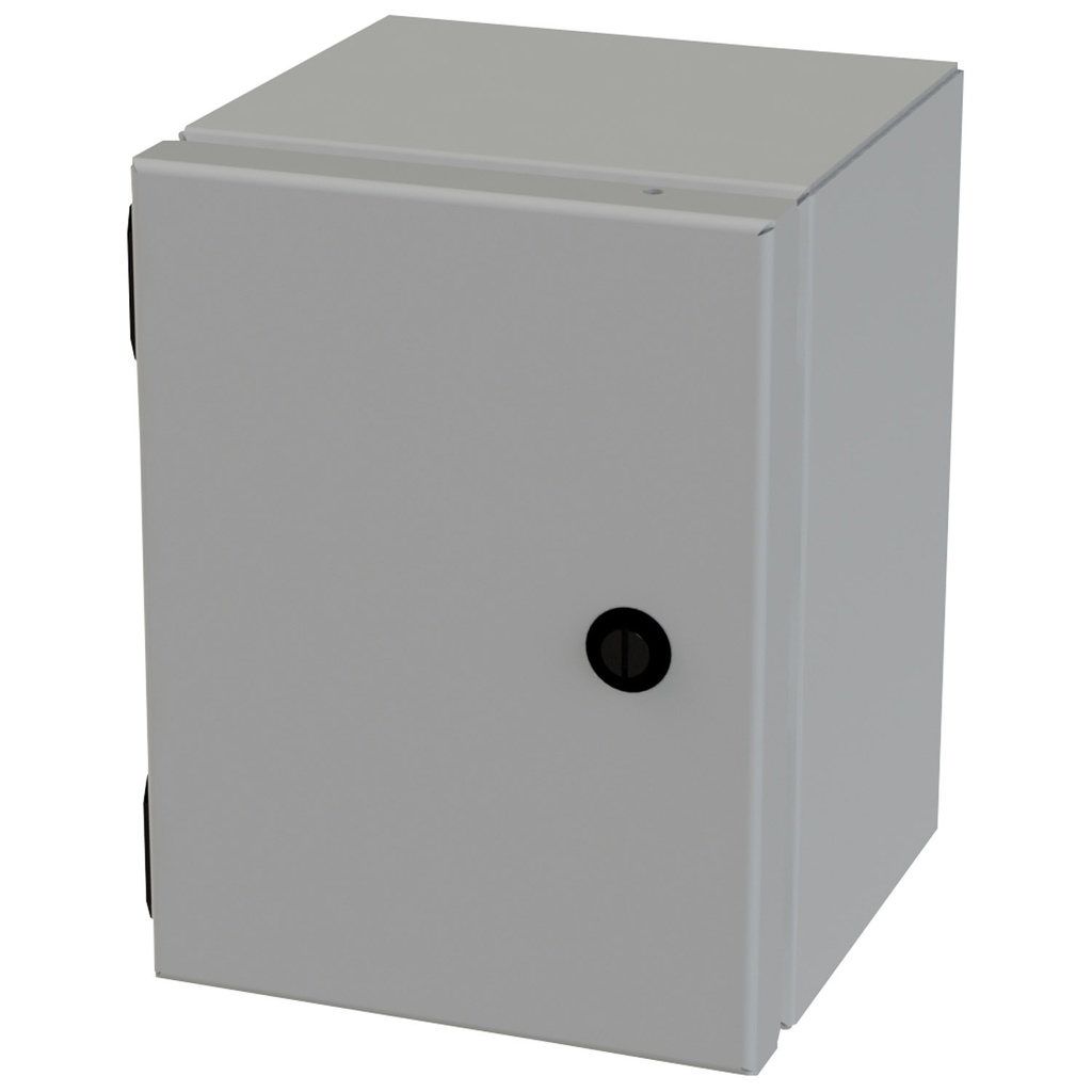 NEMA 3R, 4, 12 Junction Box, Wallmount, 8" H x 6" W x 6" D, Carbon Steel, Powder Coat gray
