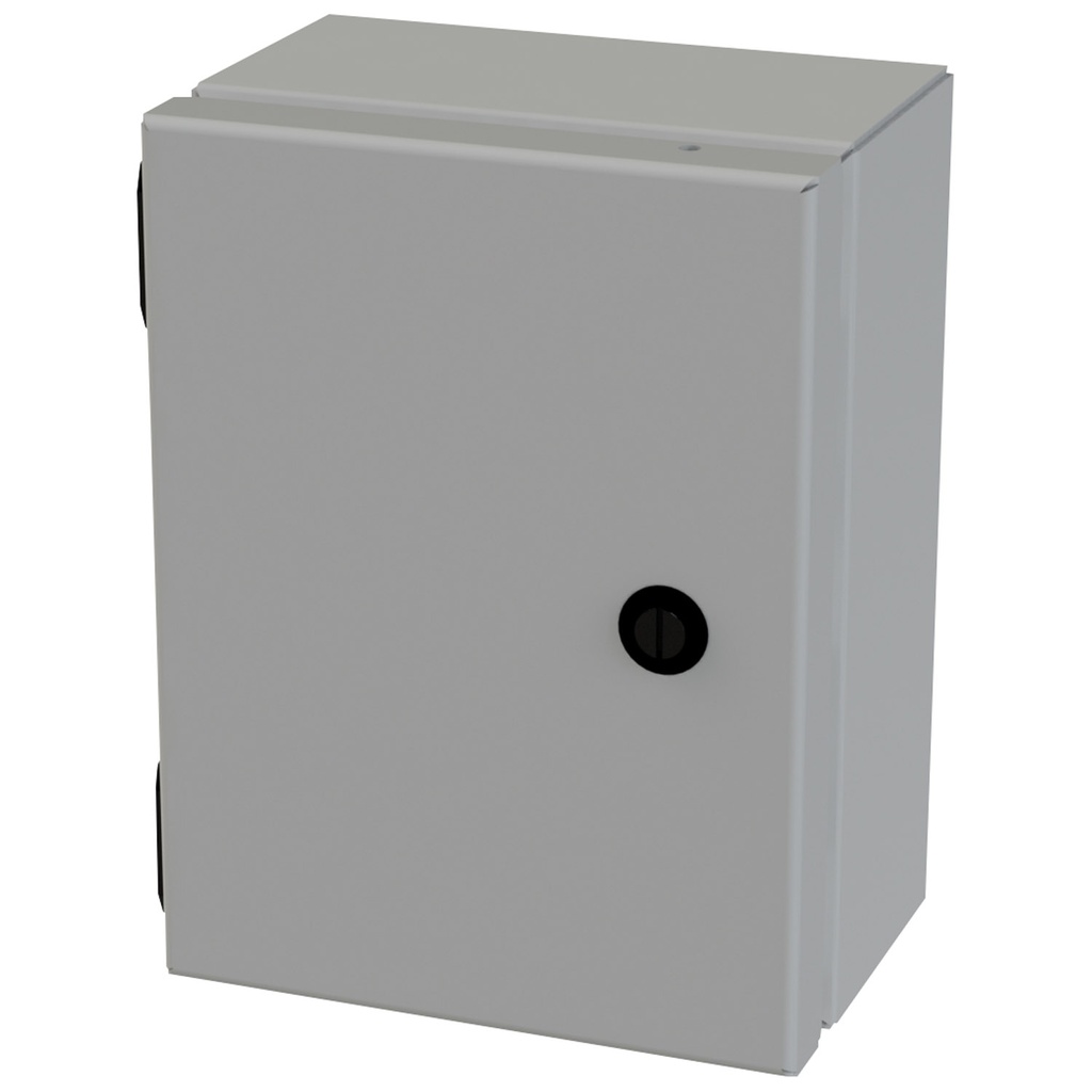 NEMA 3R, 4, 12 Junction Box, Wallmount, 8" H x 6" W x 4" D, Carbon Steel, Powder Coat gray