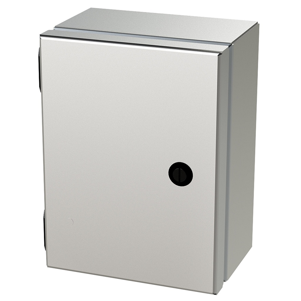 NEMA 4X Junction Box, Wallmount, 8" H x 6" W x 4" D, 304 Stainless Steel