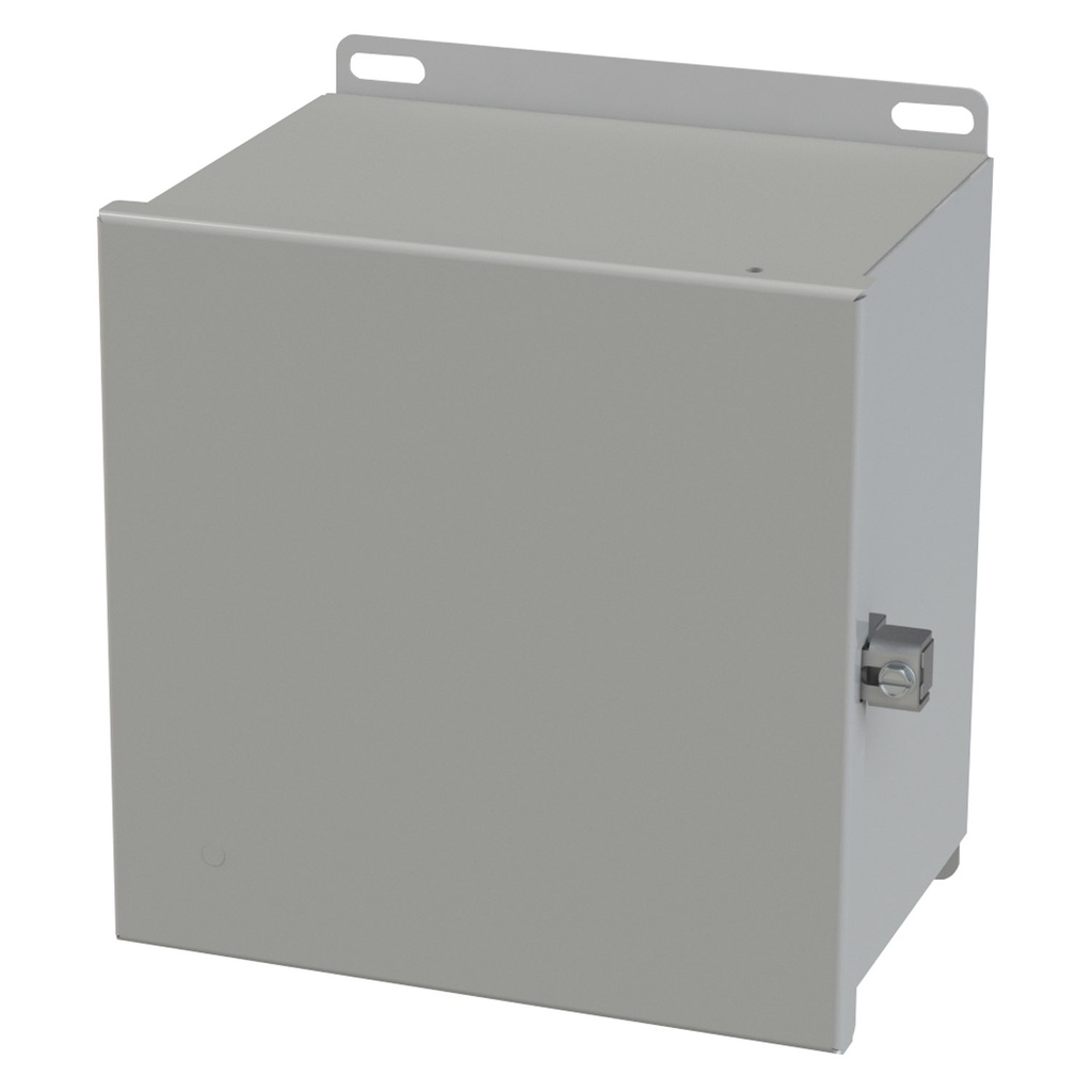 NEMA 3R, 4, 12 Enclosure, Wallmount, 8.125" H x 8" W x 6" D, Carbon Steel, Powder Coat gray