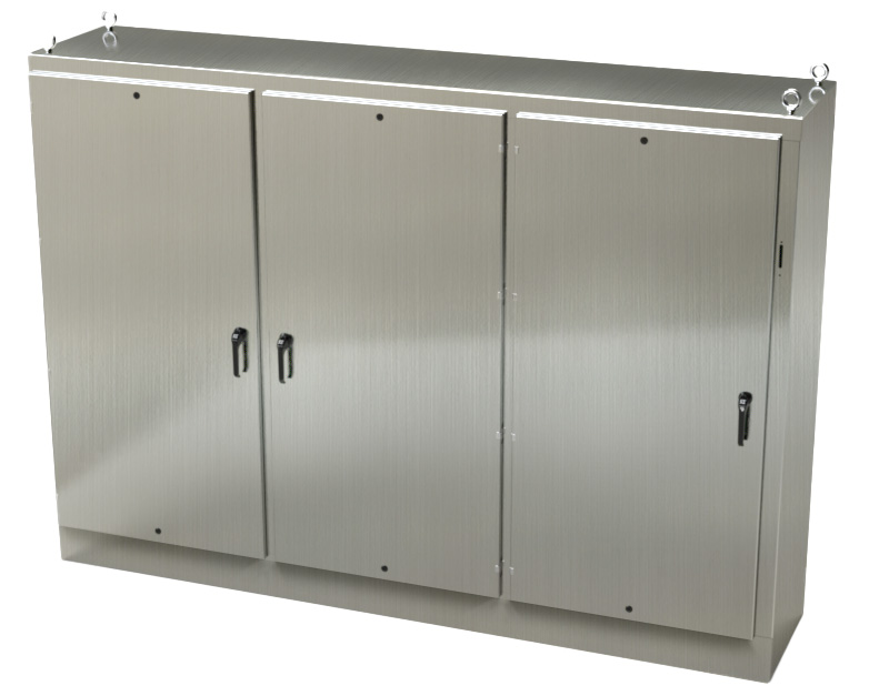 NEMA 4X Disconnect Enclosure, Free Standing, 84" H x 40" W x 18" D, 304 Stainless Steel