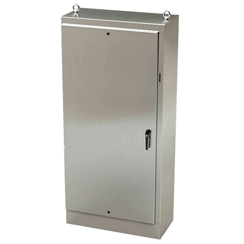 NEMA 4X Disconnect Enclosure, Free Standing, 84" H x 40" W x 18" D, 304 Stainless Steel