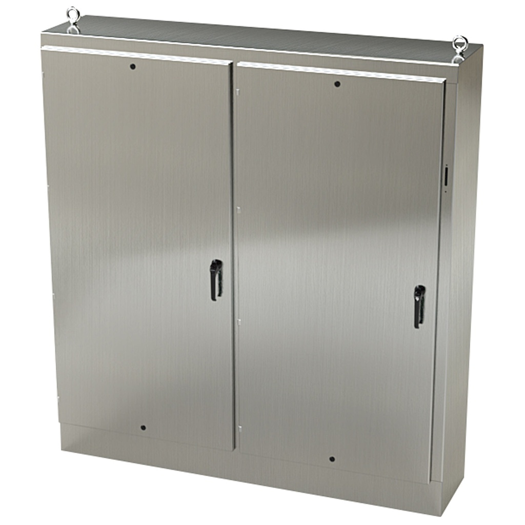 NEMA 4X Disconnect Enclosure, Free Standing, 84" H x 78" W x 18" D, 304 Stainless Steel
