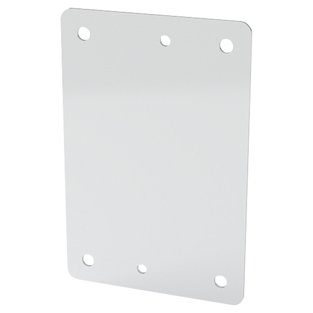 Enclosure Sub-Panel, 6" H x 4" W, Carbon Steel, Powder Coat White