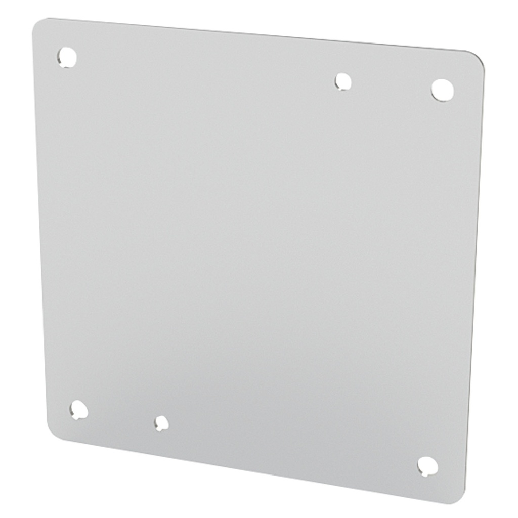 Enclosure Sub-Panel, 6" H x 6" W, Carbon Steel, Powder Coat White