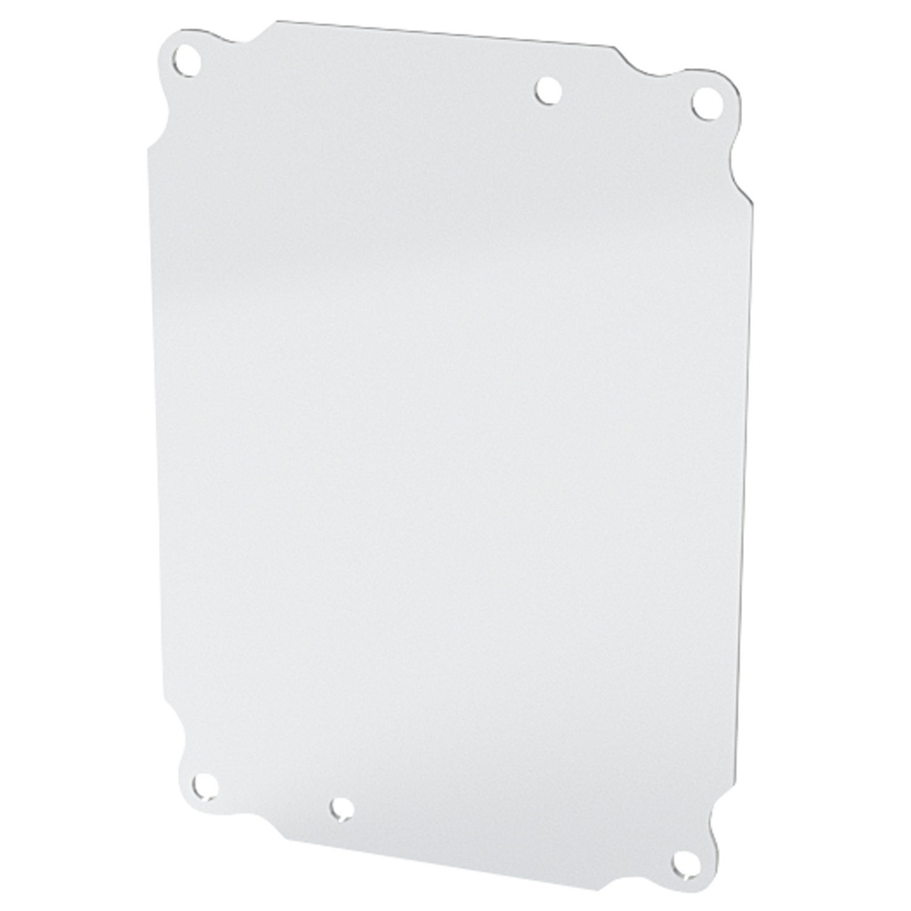 Enclosure Sub-Panel, 7" H x 5" W, Carbon Steel, Powder Coat White