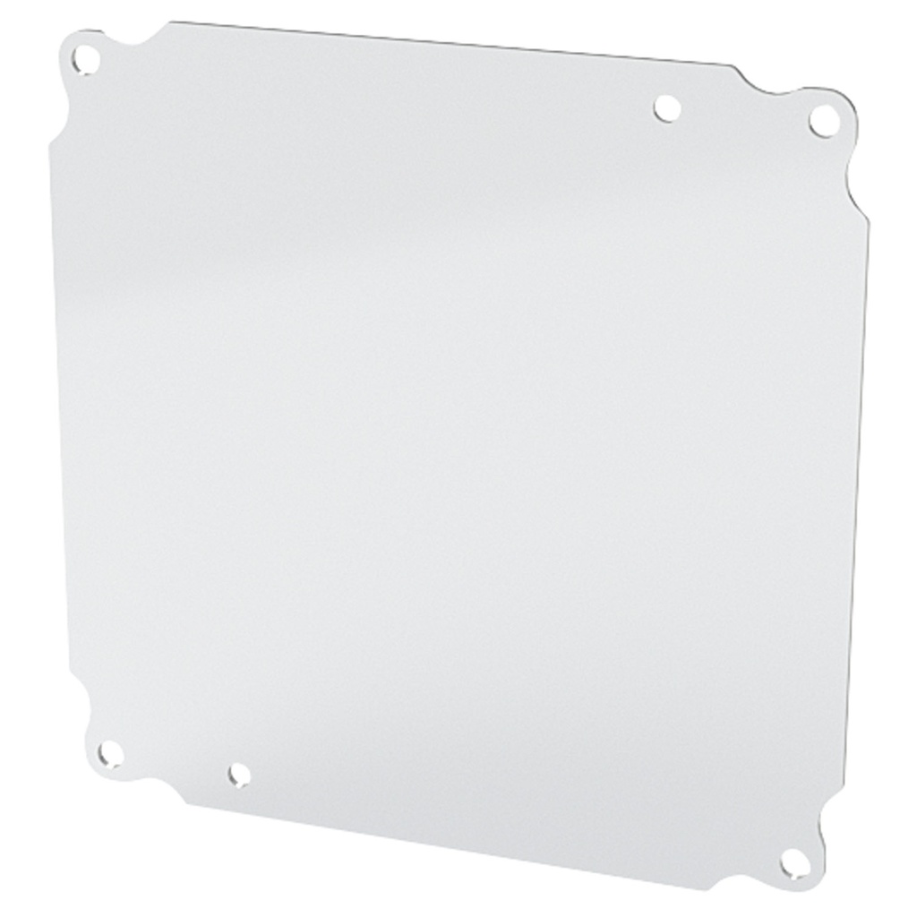 Enclosure Sub-Panel, 7" H x 7" W, Carbon Steel, Powder Coat White