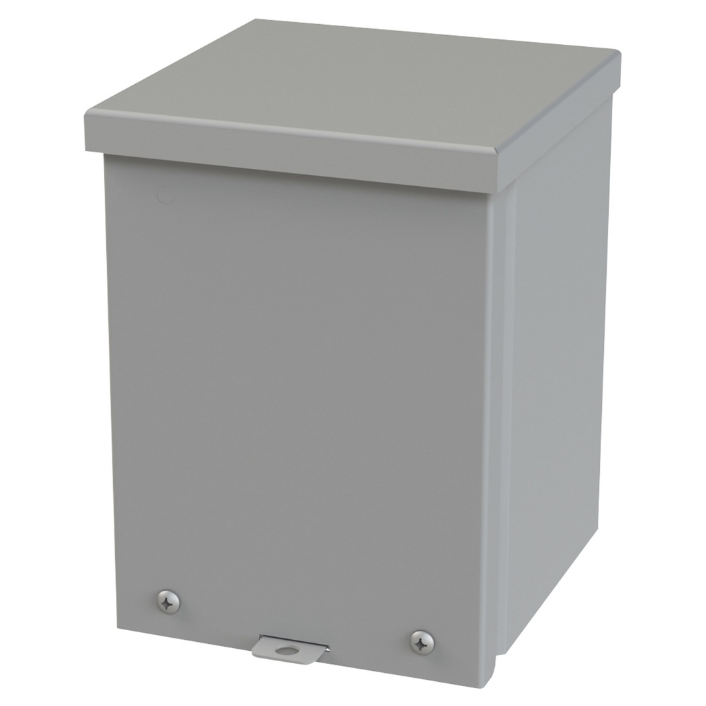 NEMA 3R Enclosure, Wallmount, 8" H x 6" W x 6" D, Galvannealed Steel, gray