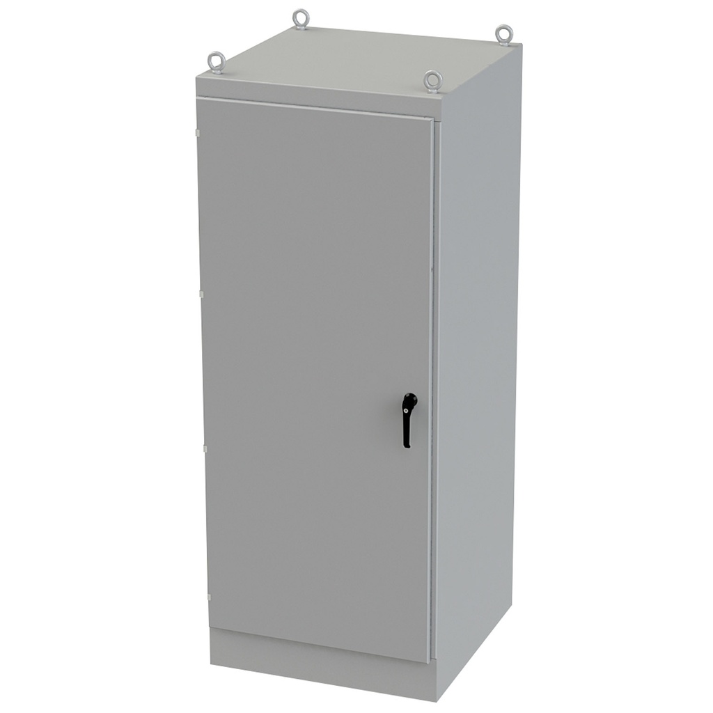 NEMA 3R, 4, 12 Enclosure, Free Standing, 90" H x 36" W x 36" D, Carbon Steel, Powder Coat gray