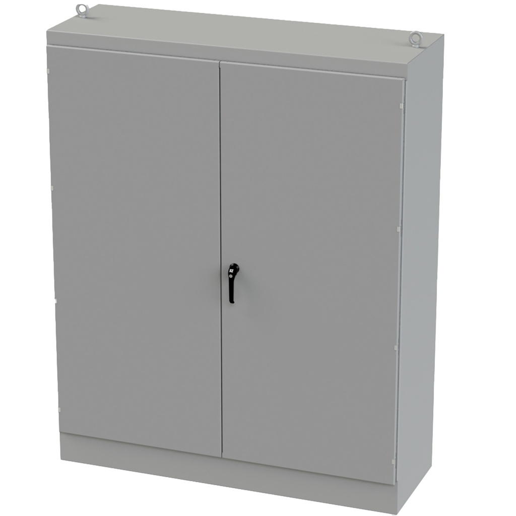 NEMA 12 Enclosure, Free Standing, 90" H x 72" W x 24" D, 304 Stainless Steel