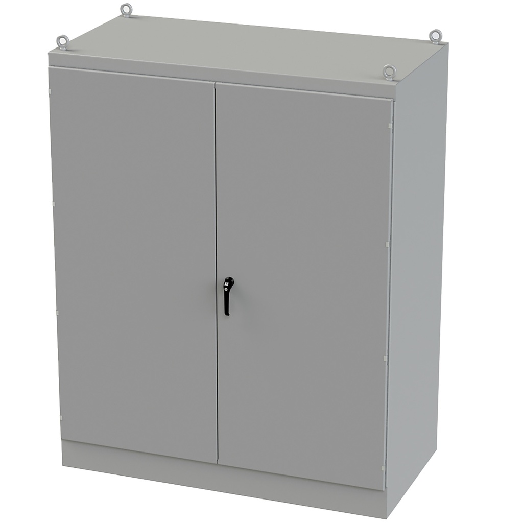 NEMA 12 Enclosure, Free Standing, 90" H x 72" W x 36" D, 304 Stainless Steel