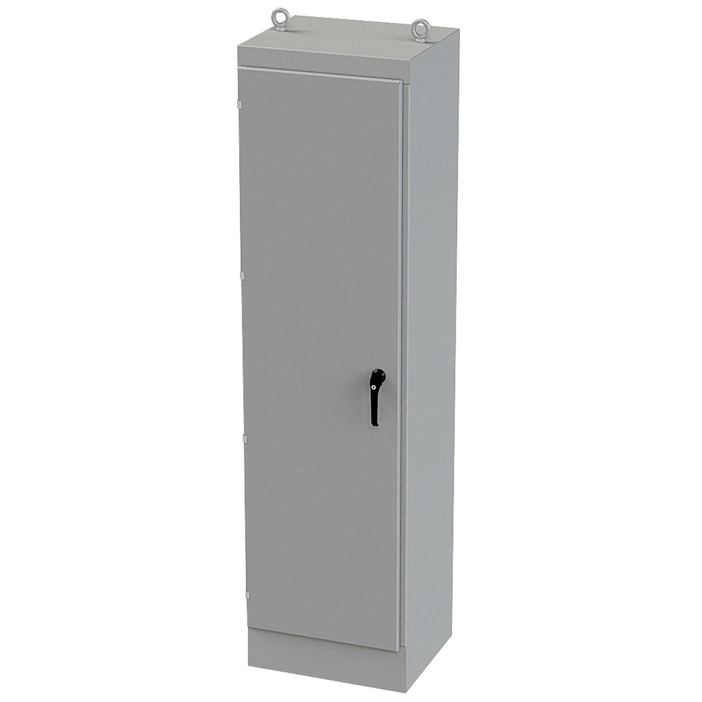 NEMA 3R, 4, 12 Enclosure, Free Standing, 90" H x 24" W x 20" D, Carbon Steel, Powder Coat gray