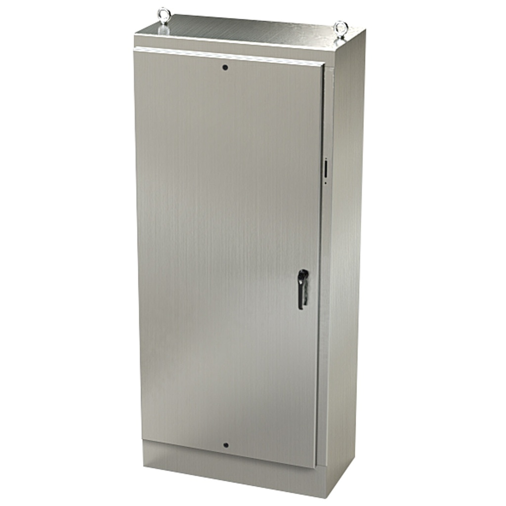 NEMA 4X Disconnect Enclosure, Free Standing, 90" H x 40" W x 20" D, 304 Stainless Steel