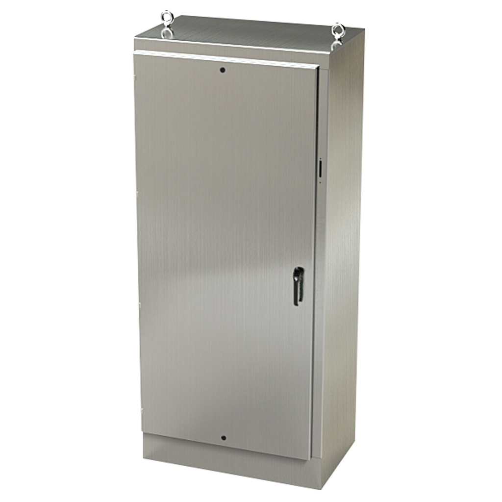 NEMA 4X Disconnect Enclosure, Free Standing, 90" H x 40" W x 24" D, 304 Stainless Steel