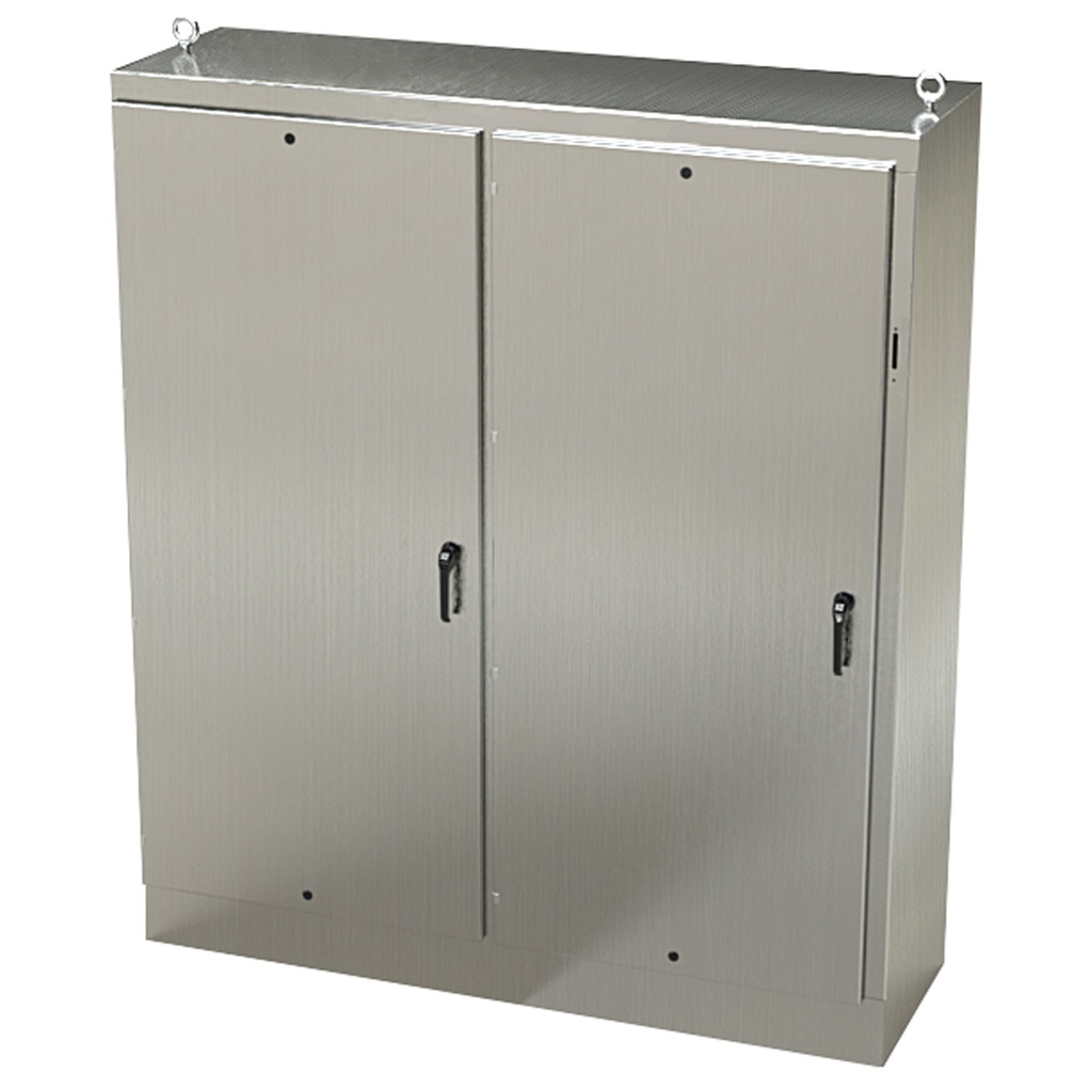 NEMA 4X Disconnect Enclosure, Free Standing, 90" H x 78" W x 24" D, 304 Stainless Steel