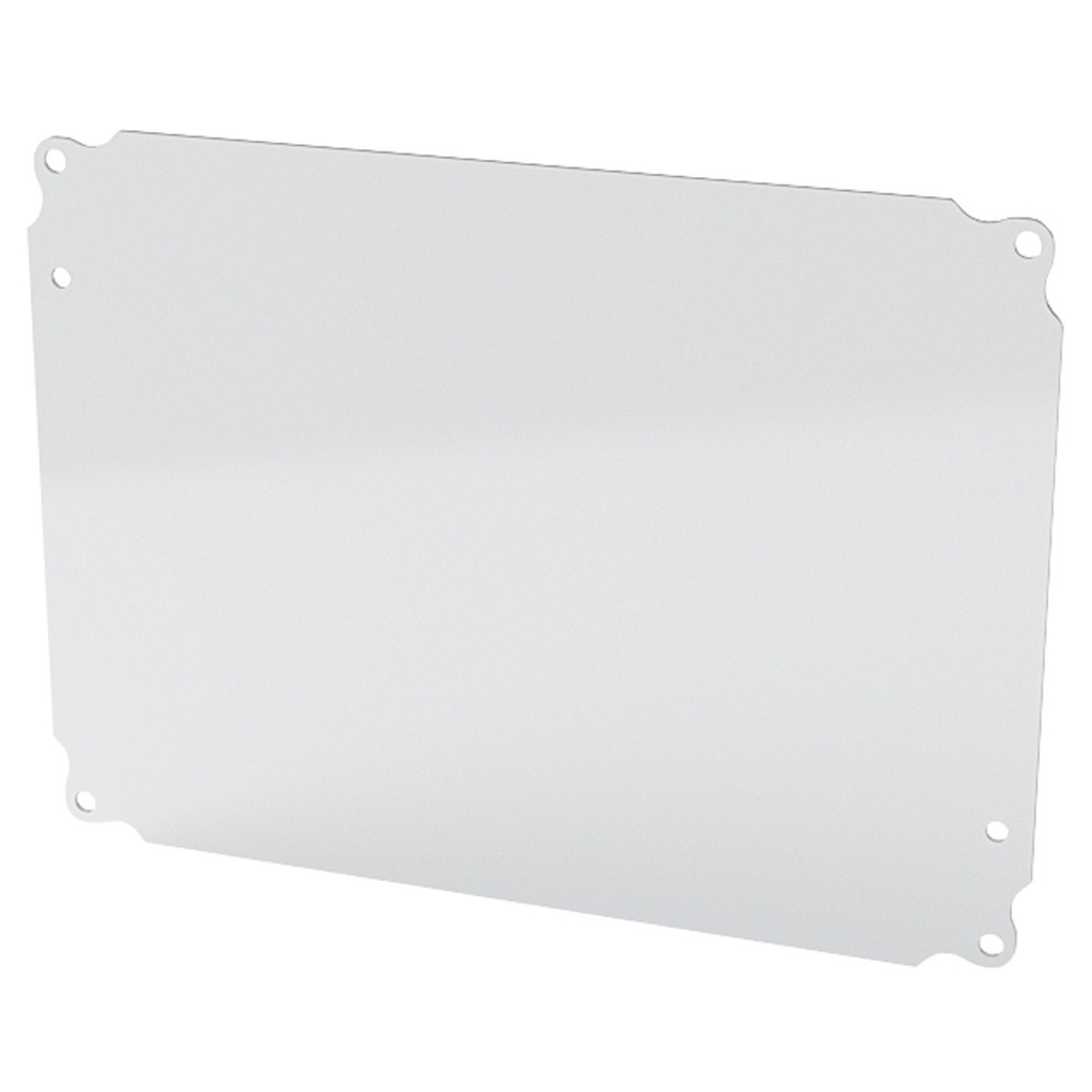 Enclosure Sub-Panel, 8" H x 11" W, Carbon Steel, Powder Coat White