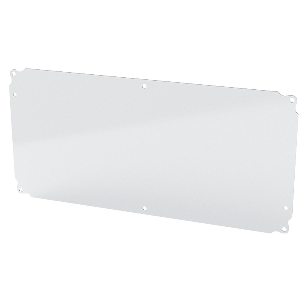 Enclosure Sub-Panel, 8" H x 17" W, Carbon Steel, Powder Coat White