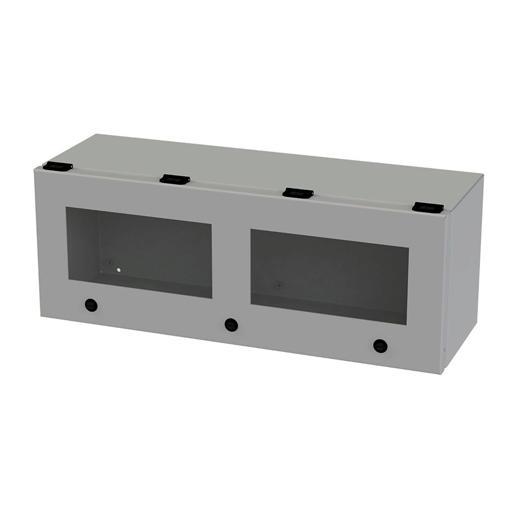 Trough Enclosure WIth Viewing Window, Steel, NEMA 3R, 4, 9x24x8