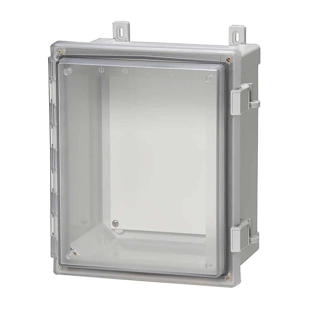 Poly Enclosure, Clear Cover, S.S. Quick Latch, 10x8x6 , AR1086CHSST