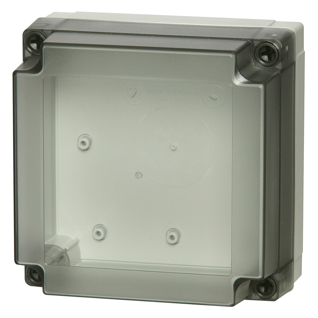 Plastic Enclosure Box, NEMA 4X, Smoked Clear Cover, 5x5x1.5 Inch