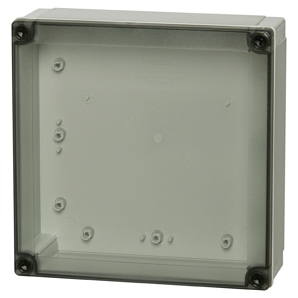 Plastic Enclosure Box, NEMA 4X, Smoked Clear Cover, 7x7x4 Inch