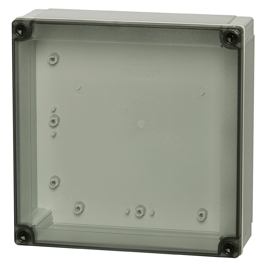 Plastic Enclosure Box, NEMA 4X, Smoked Clear Cover, 7x7x6 Inch