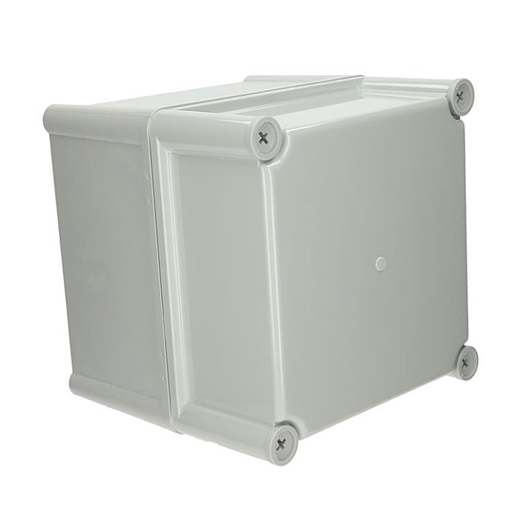 Plastic Electrical Enclosure, 7x7x7 Inches, Gray Screw Cover