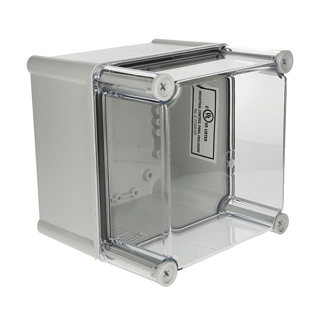 Plastic Electrical Enclosure, 7x7x7 Inches, Clear Screw Cover