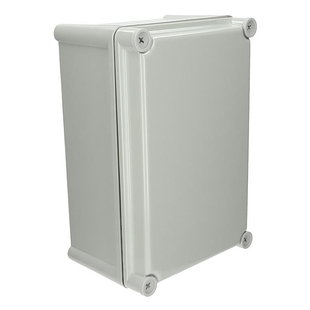 Plastic Electrical Enclosure, 11x11x5 Inches, Gray Screw Cover