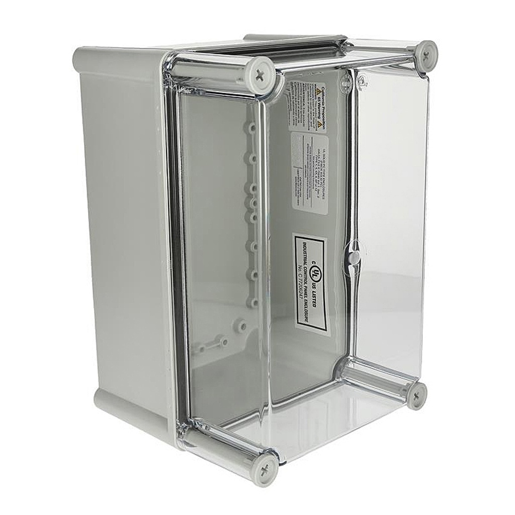 Plastic Electrical Enclosure, 11x11x5 Inches, Clear Screw Cover
