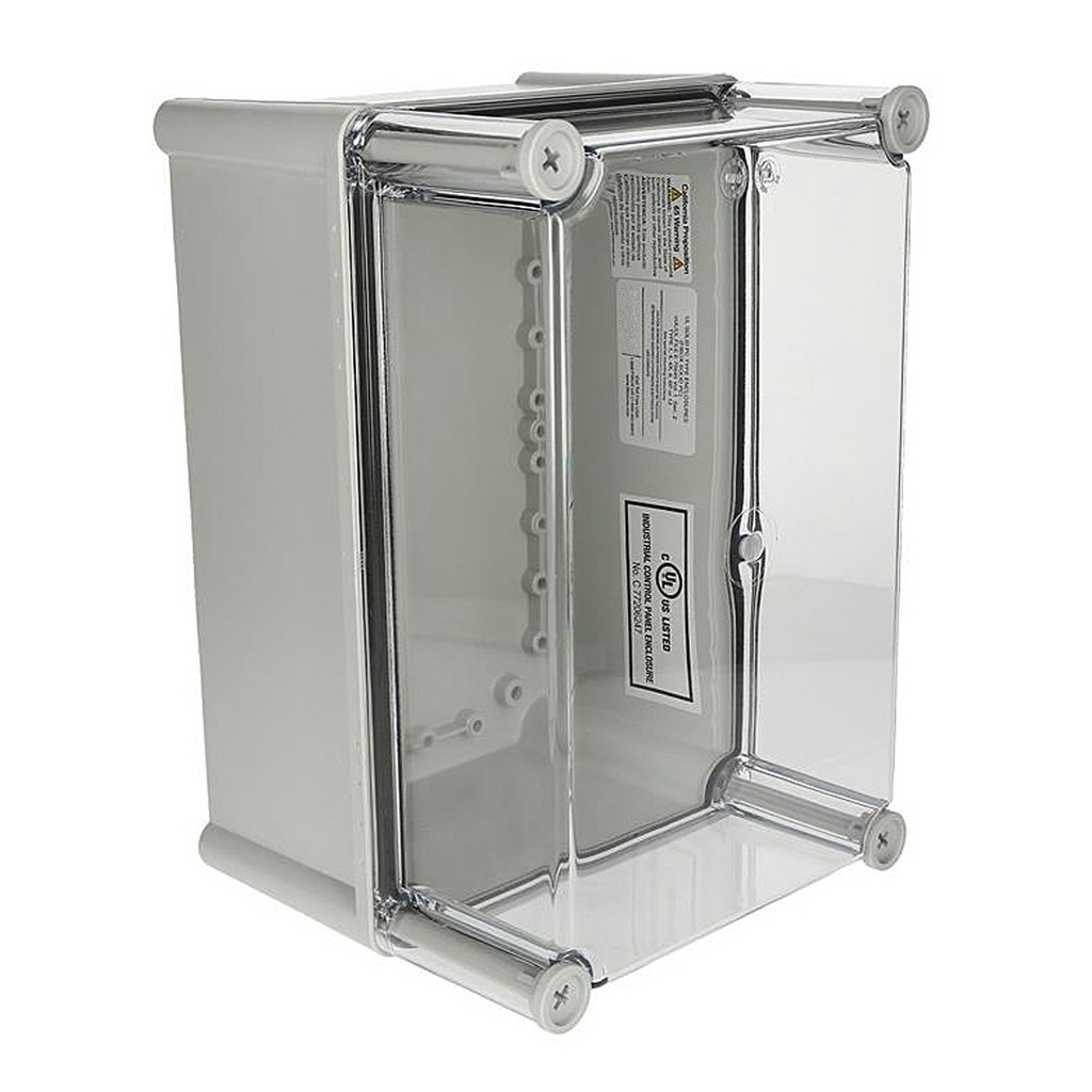 Plastic Electrical Enclosure, 11x11x7 Inches, Clear Screw Cover