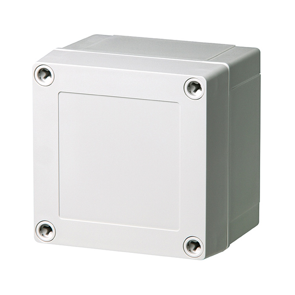 Plastic Enclosure Box, NEMA 4X, Gray Screw Cover, 4 x 4 x 3 Inch