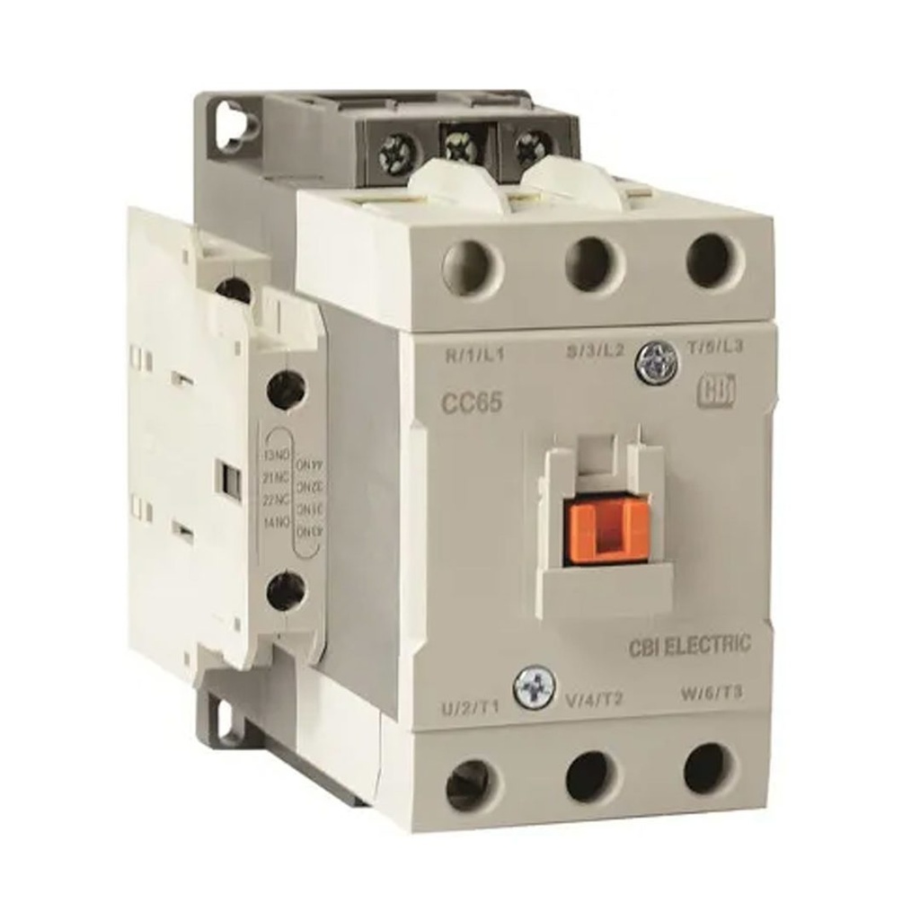 3 Pole IEC Contactor 100 Amp, 3 Phase Contactor 120V Coil, DIN Rail, Panel Mount 3 Pole AC Contactor, UL508 Listed