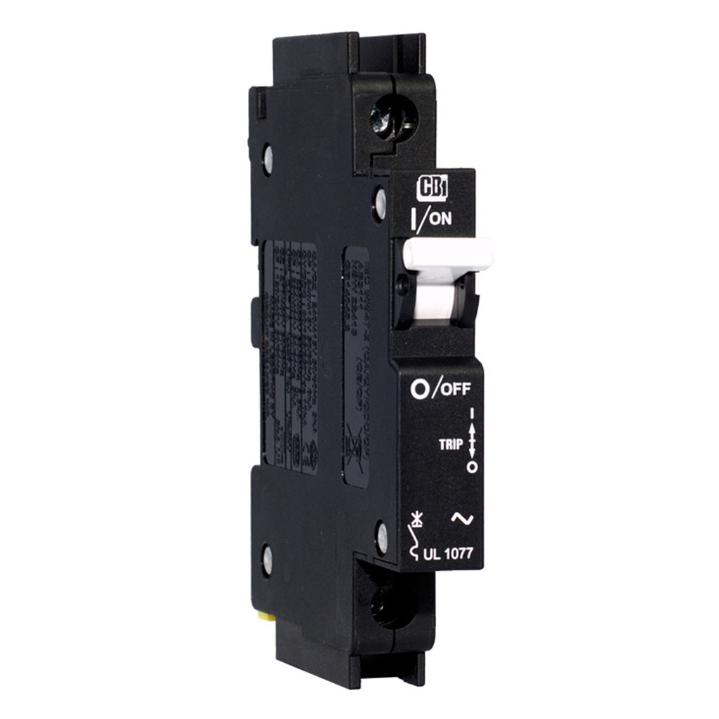 1 Amp, 1 Pole, 80 V DC, Trip Curve: C, Hydraulic Magnetic Circuit Breaker, DIN Rail Mount, UL 489A