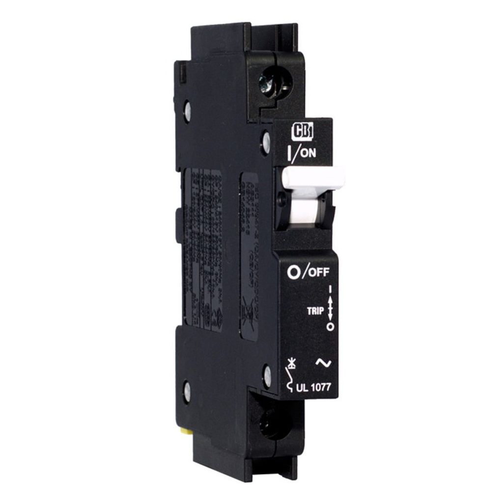 2 Amp, 1 Pole, 80 V DC, Trip Curve: C, Hydraulic Magnetic Circuit Breaker, DIN Rail Mount, UL 489A