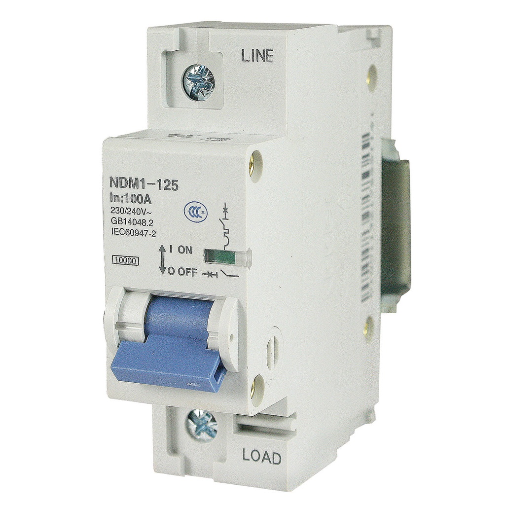 63 Amp, 1 Pole, 240V AC, 60V DC, Trip Curve: C, DIN Rail Mount-Miniature Circuit Breaker, UL1077