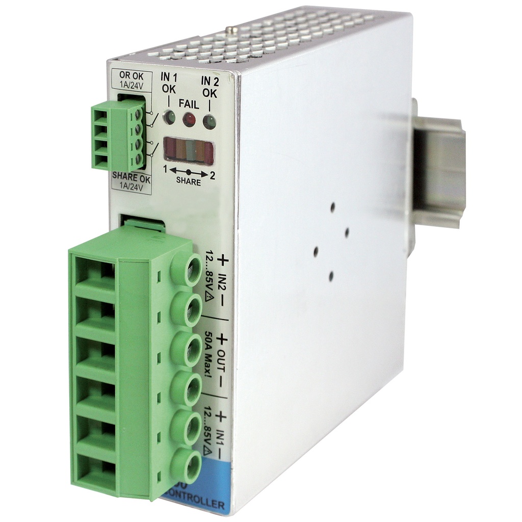 50A Din Rail Active Redundancy Module,12-85V Input, Compact