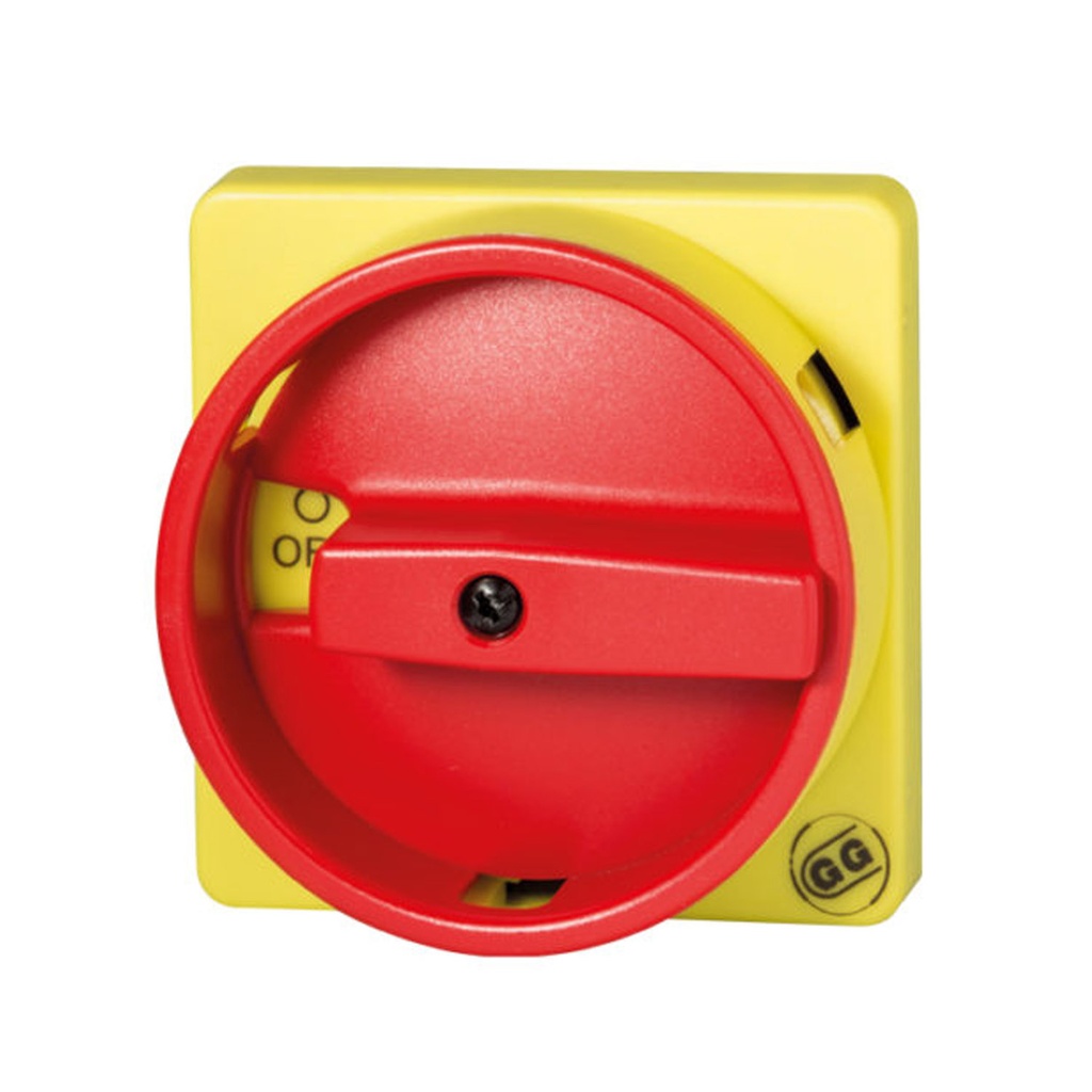 Red Rotary Disconnect Switch Handle, 2 Position, Lockable