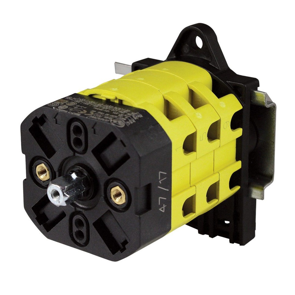 Rotary Cam Switch, 2 Position, On-Off, Load Break Switch, 3 Pole, 12A, 600V AC, DIN Rail Mount