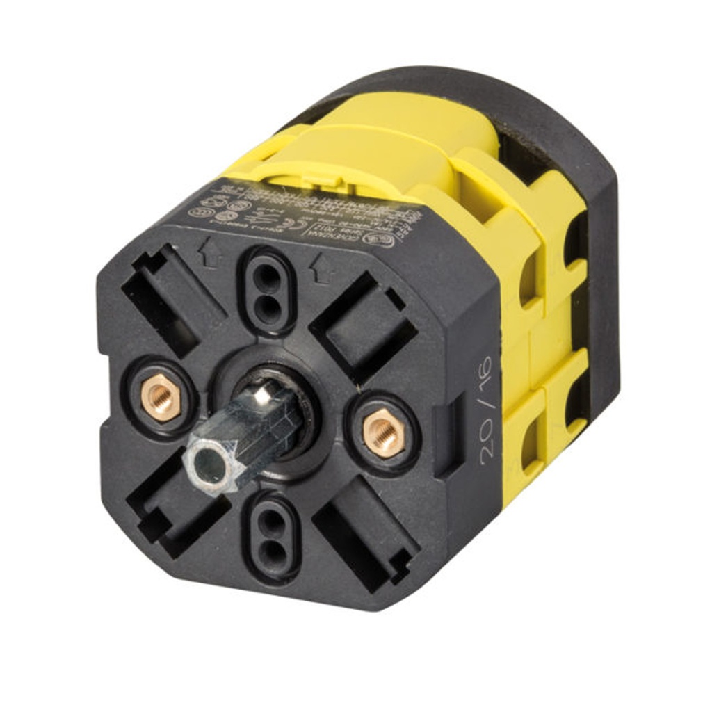 ON-Off Rotary Cam Switch, 2 Position, Load Break Switch, 4 Pole, 16A, 600V AC, Rear Panel, Door Mount