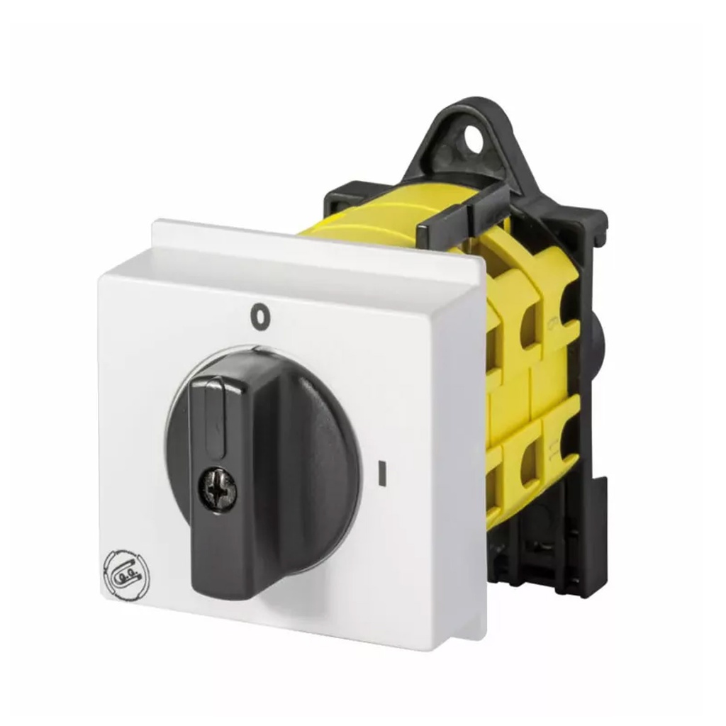 Rotary Cam Switch, 2 Position, On-Off, Load Break Switch, 4 Pole, 20A, 600 V AC, DIN Rail Mount