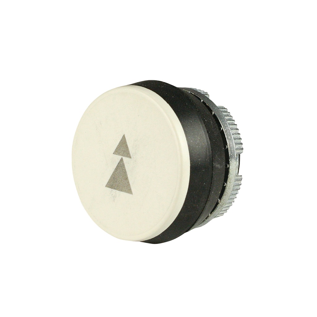 2 Speed UP Arrow Push Button, White With 22mm