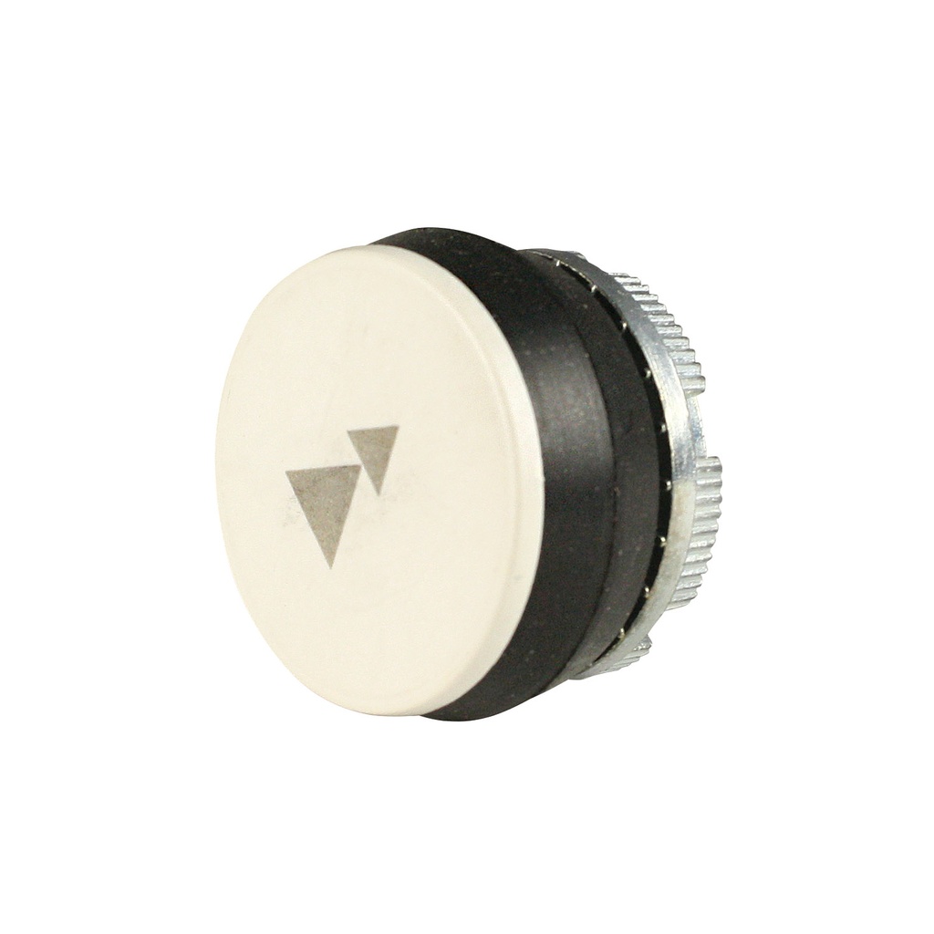 22mm White Push Button with Gray 2-Speed Clockwise (Forward Rotation) Arrow Symbol | Compatible with P02, P03, PL, PLB & TLP Series Pendant Stations