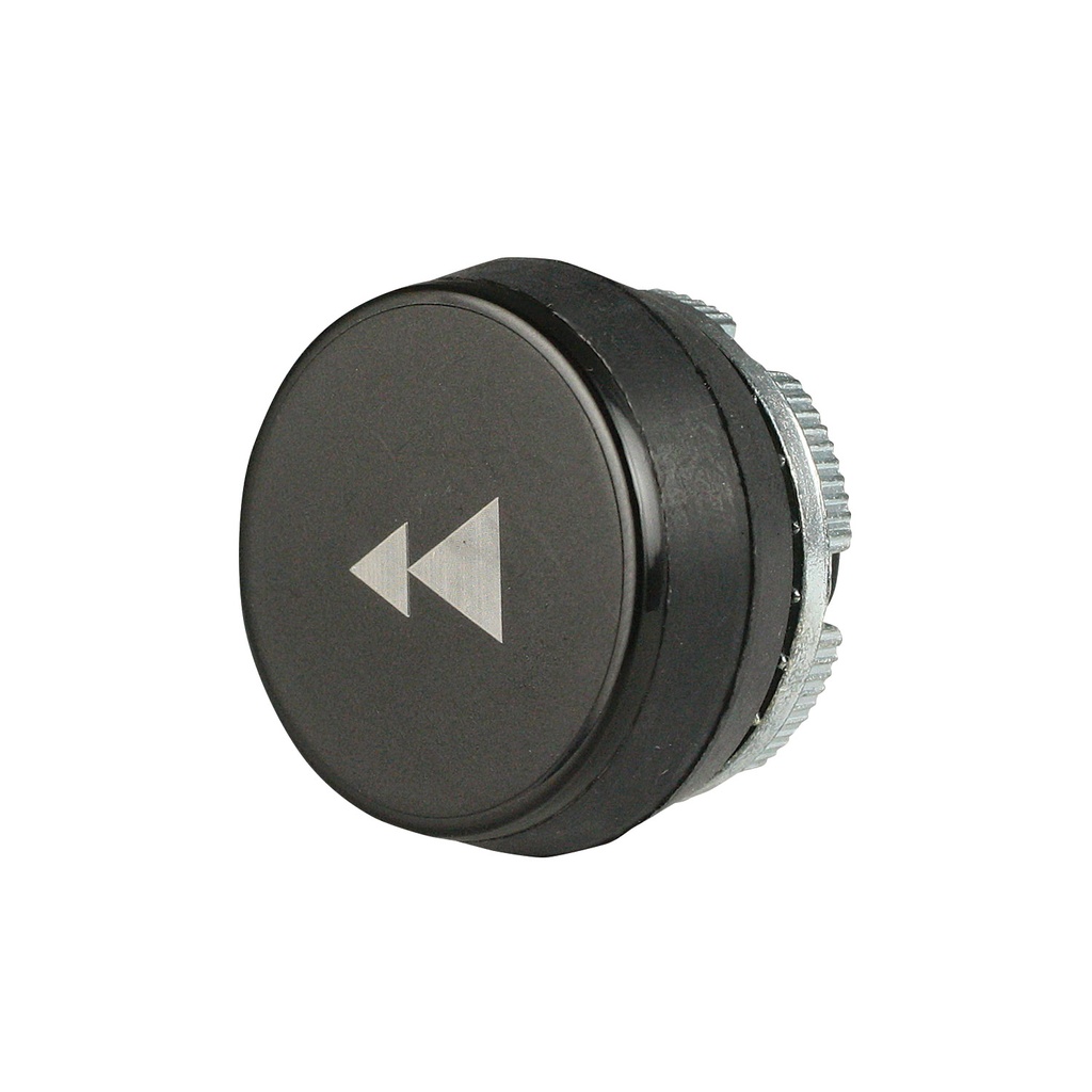 2 Speed Left Push Button for Pendant Stations, 22mm, Momentary, Black