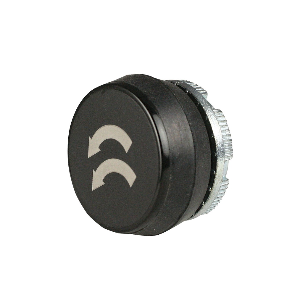 22mm Black Push Button with White 2-Speed Counter Clockwise (Reverse Rotation) | Compatible with P02, P03, PL, PLB & TLP Series Pendant Stations